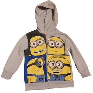💛Boys Size 4T Zip-Up Hoodie 🩶